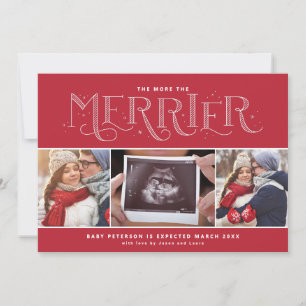 Plus de la Faire-part de grossesse Merrier Noël