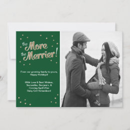 Plus de Merrier Pregnancy Faire-part Green