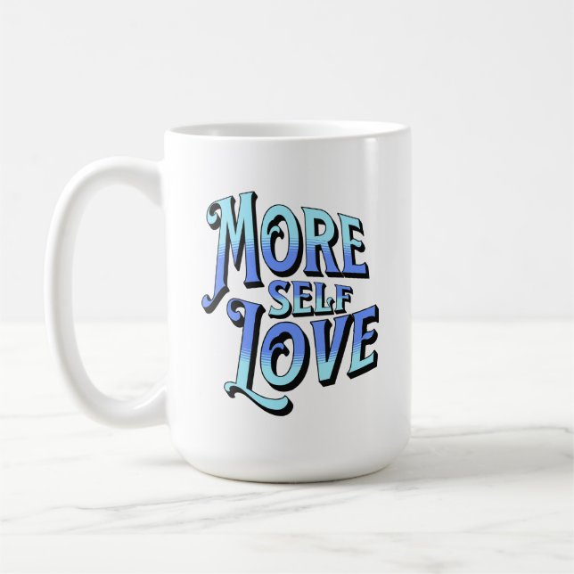 Plus de Mug d'auto-amour en bleu (Gauche)