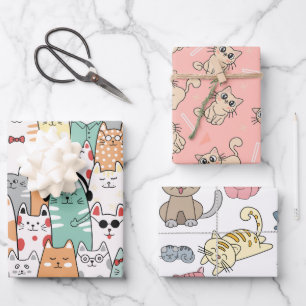 Plus de papier d'emballage pour chat, papier d'emb