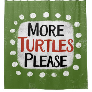 Plus de tortues S'il vous plaît Douche rideau