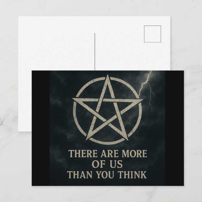 Plus d'entre nous Carte postale Wicca (Devant / Derrière)
