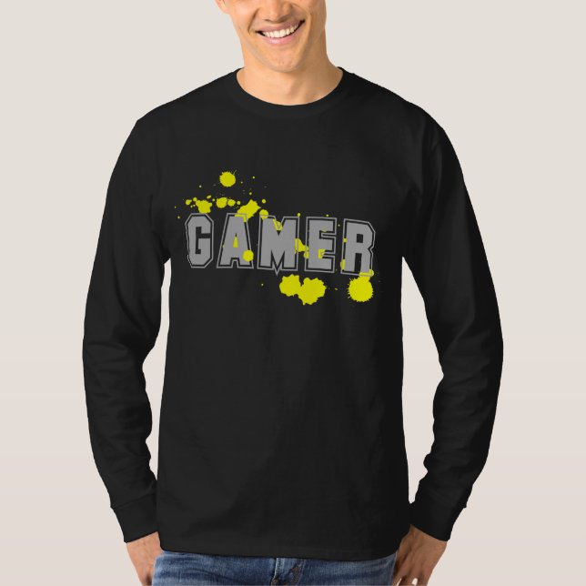plus gamer t-shirts yellow (Devant)