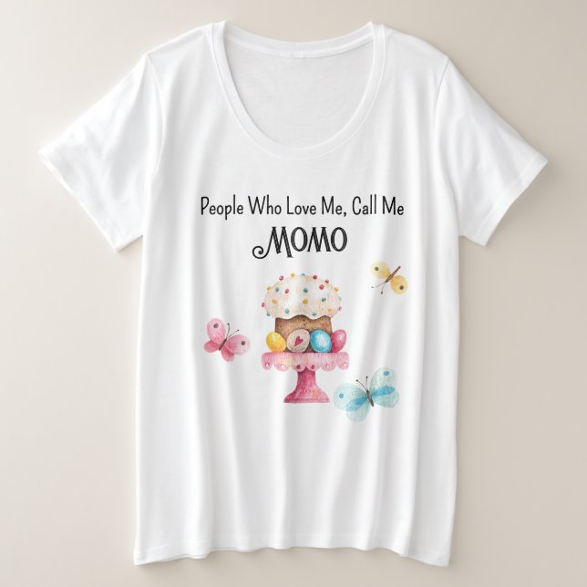 Plus Gros Papillons Gâteau de Pâques T-Shirt (Design devant)