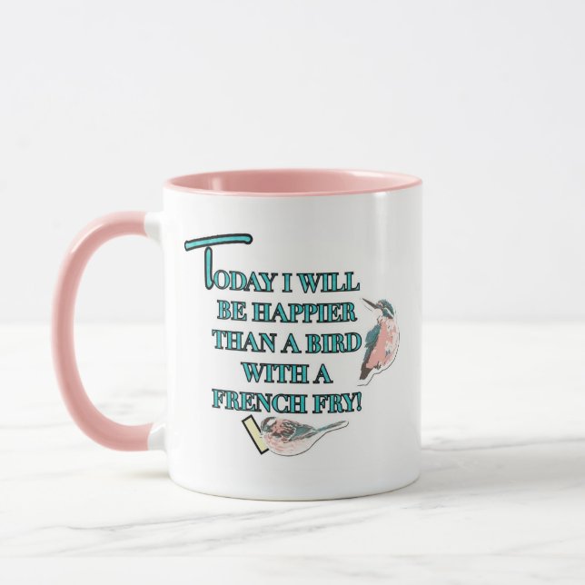 Plus heureux qu'un oiseau avec une tasse de pommes (Gauche)