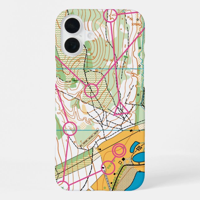 Plus iPhone 16 coque - Carte d'orientation (Verso)