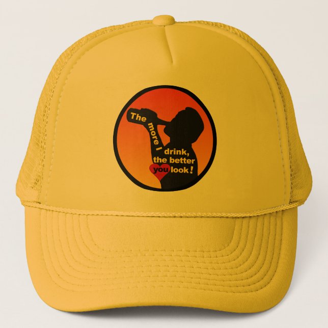 Plus je bois de casquette - choisissez la couleur (Devant)