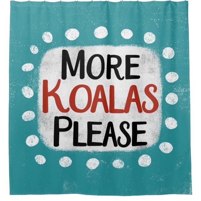 Plus Koalas S'Il Vous Plaît Douche Rideau (Devant)