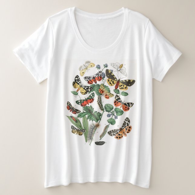 PLUS LA TAILLE T-SHIRT ILLUSTRATION BUTTERFLY FEMM (Design devant)