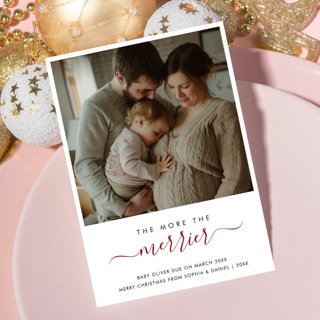 Plus Le Faire-part Photo De Grossesse Merrier (Créateur téléchargé)
