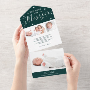 Plus le Merrier 4 Photos Faire-part de naissance