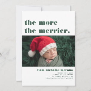 Plus Le Merrier Faire-part de naissance de Noël