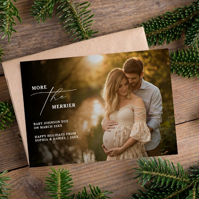 Plus Le Merrier Noël 2e Faire-part bébé (Créateur téléchargé)