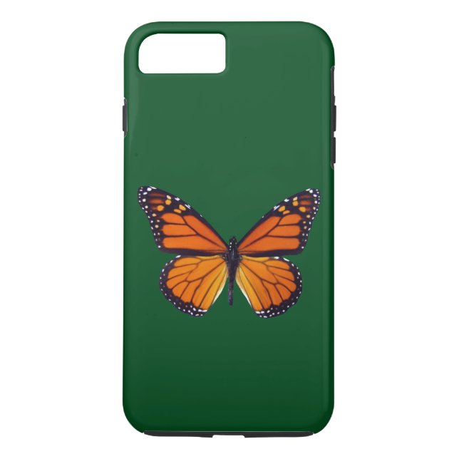 Plus Orange Butterfly iPhone 7 Coque (Dos)
