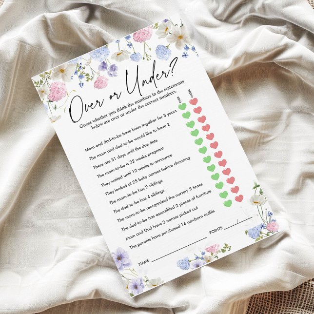 Plus ou moins de jeu | Jeu baby shower (Créateur téléchargé)