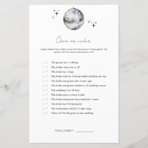 Plus Ou Moins Disco Ball Fête des mariées Jeu