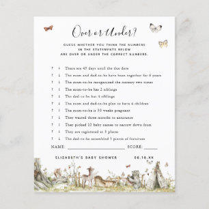Plus ou Moins   Jeu de Baby Shower