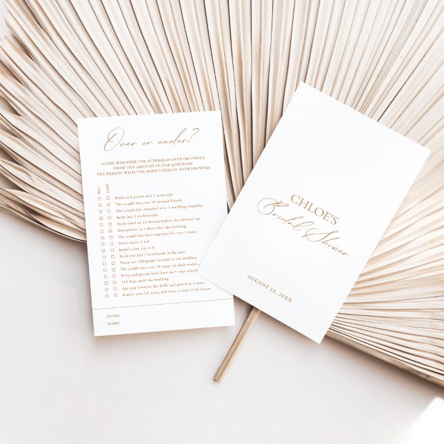 Plus ou moins ? Jeu de Fête des mariées blanc élég (Créateur téléchargé)