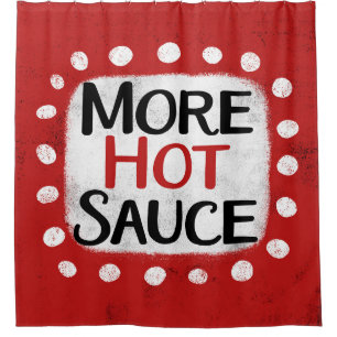 Plus rideau de douche à sauce chaude