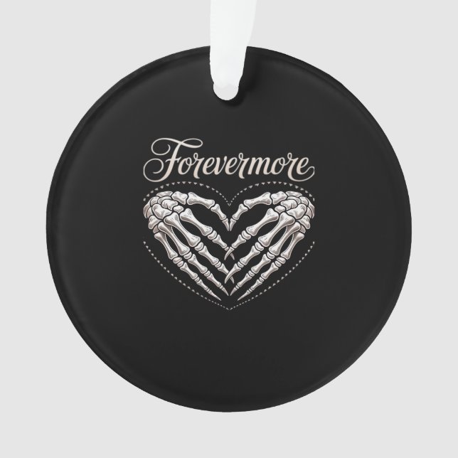 Plus Skeleton Mains Coeur Gothique Halloween (devant)