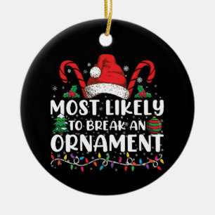 Plus susceptible de casser un ornement Noël Famill