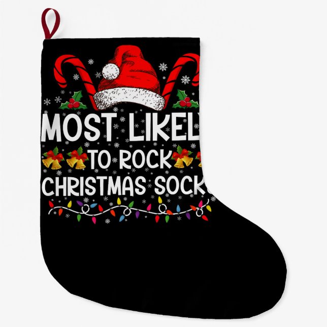 Plus susceptible de déchirer Noël Chaussettes drôl (Devant)