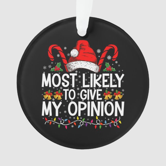 Plus susceptible de donner mon avis Noël drôle (devant)