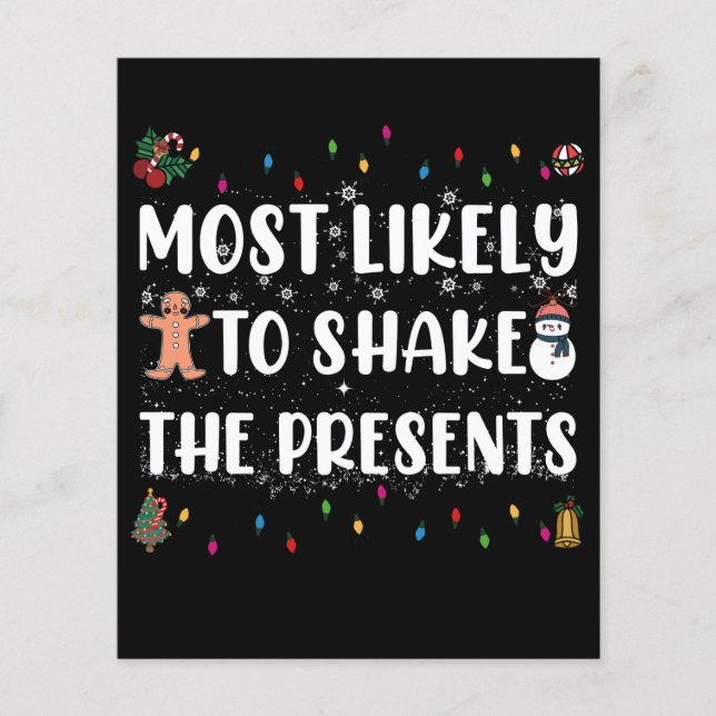 Plus susceptible de secouer les cadeaux Noël drôle (Devant)
