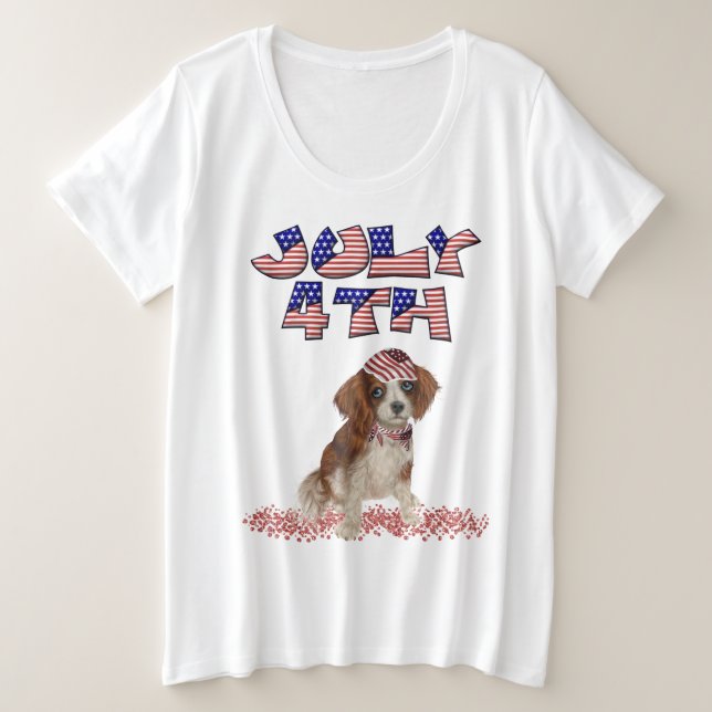 Plus Taille Quart Juillet t-shirt (Design devant)