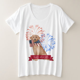 Plus Taille Quatrième de Juillet t-shirt Golden La
