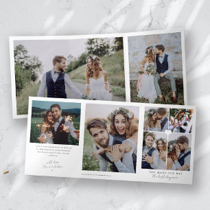 Plusieurs Mariage photo triple Carte de remercieme