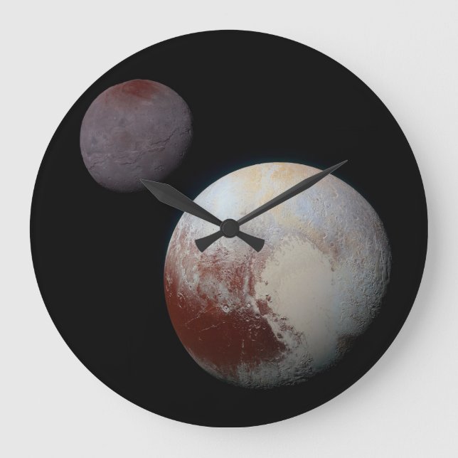 Pluto et Charon NASA Nouveaux Horizons Horloge (Recto)