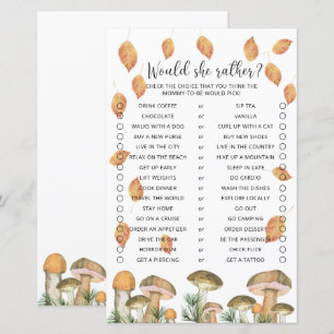 Plutôt Elle - Jeu de Baby Shower Champignons