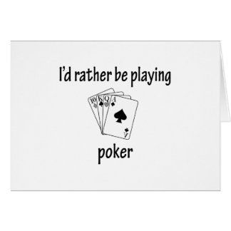 Plutôt joue au poker