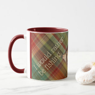 Plutôt Plutôt Plaid De Pêche #1 Mug Rouge