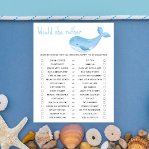 Plutôt que - jeu de baby shower baleine