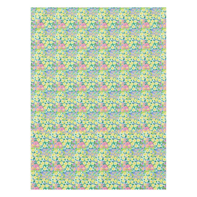 Plutôt Rose, Bleu, Jaune Nappe Primroses (Devant)