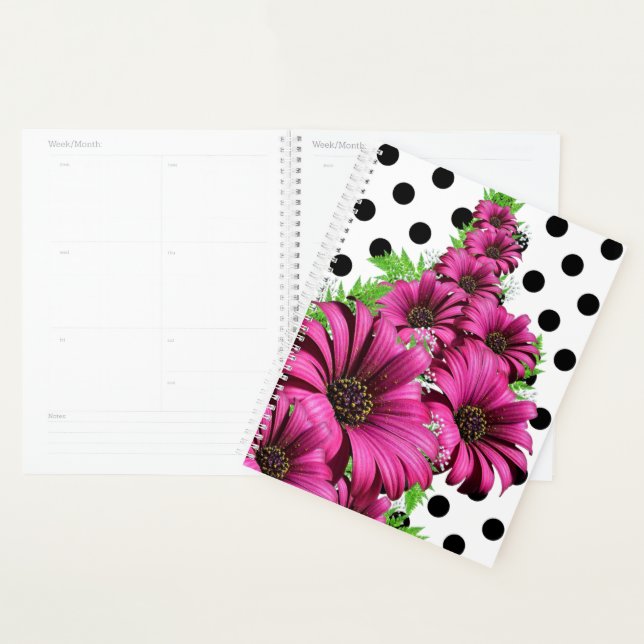 Plutôt Rose Fleurs Polka Dot (Devant avec enveloppe)