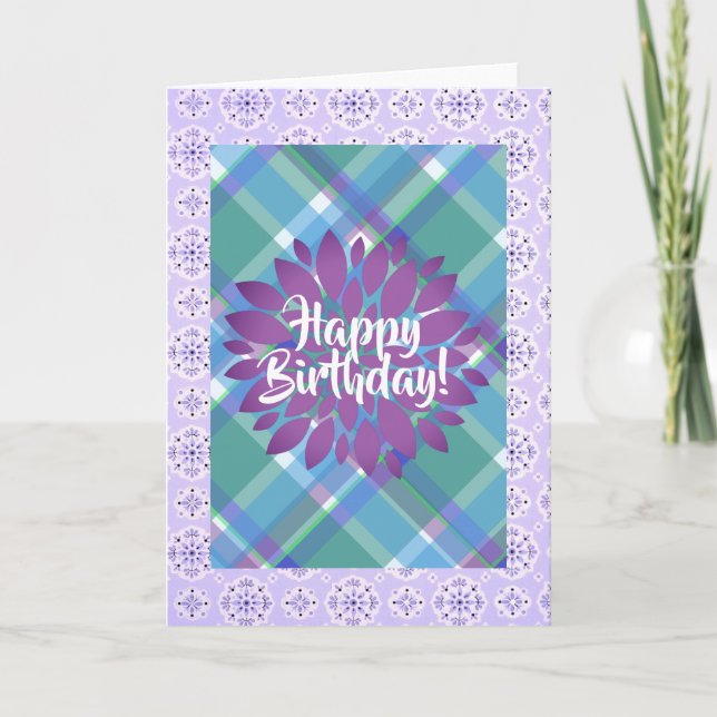 Plutôt Violet Bonne Carte de voeux Anniversaire (Devant)