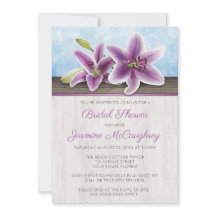 Plutôt Violet Lily Bridal Invitations