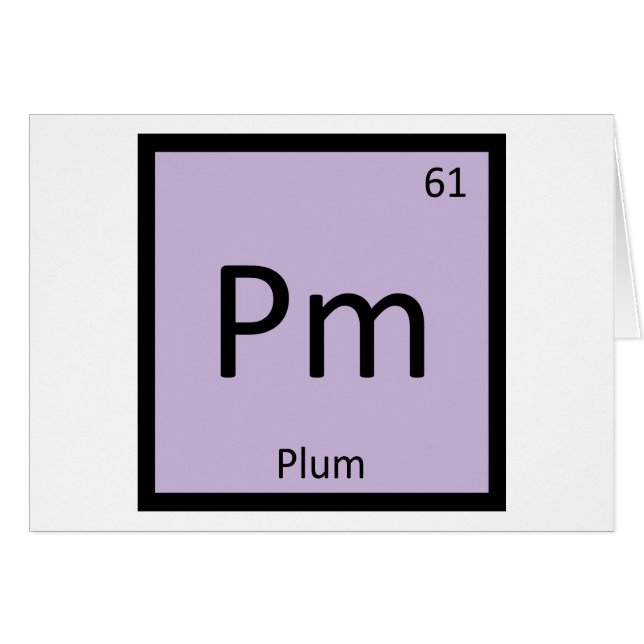 Pm - Chimie des fruits du prunier Symbole du table (Devant horizontal)