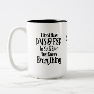PMS et ESP Humour femmes Mug café