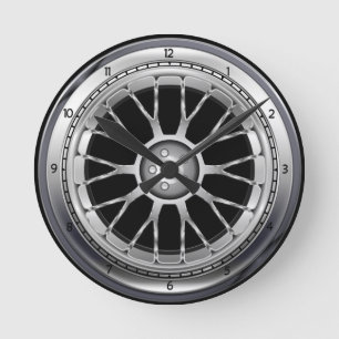 Pneu de voiture Acier Horloge murale