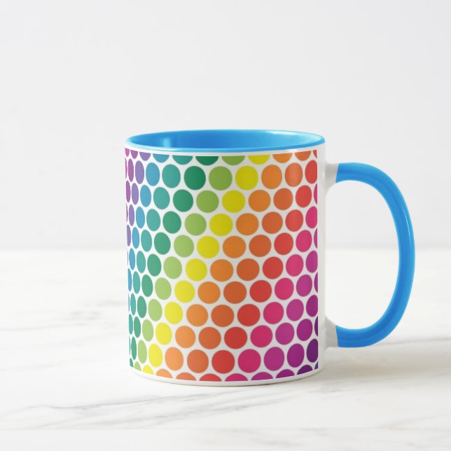 Pneuka coloré point motif tache tache mug (Droite)