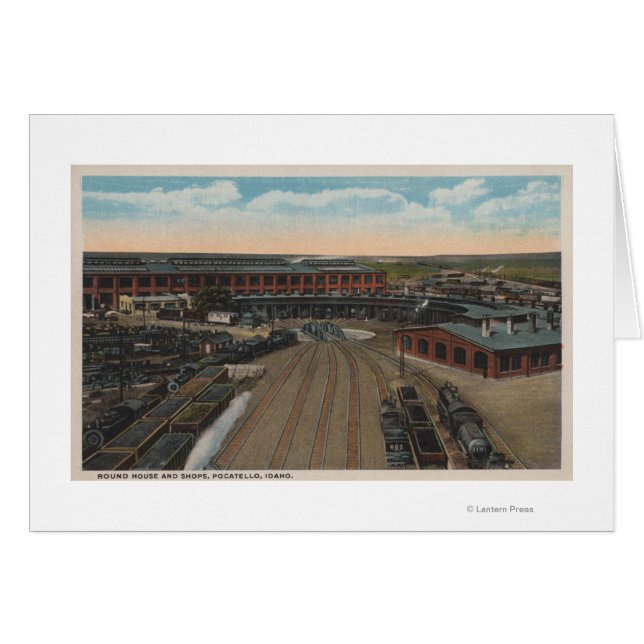 Pocatello, ID - Train Depot Round House & (Devant horizontal)