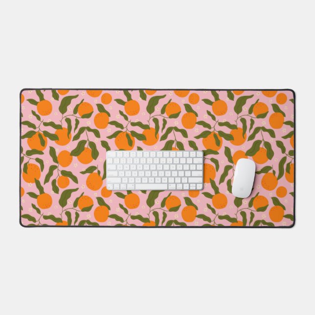 Poche de bureau d'esthétique botanique aux fruits  (Clavier et souris)