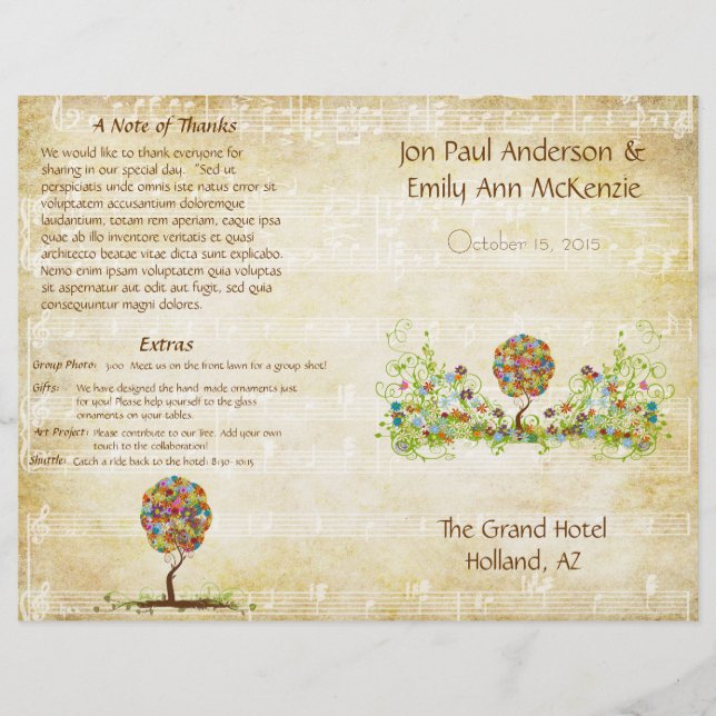 Poche de forêt enchantée Arbre à conte de fées flo (Devant)