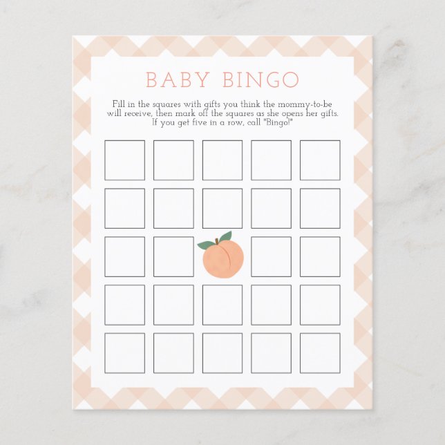 Poche douce | Baby Bingo Shower Game (Devant)