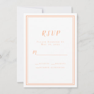 Poche mariage & Blanc Moderne Élégant RSVP Inserti