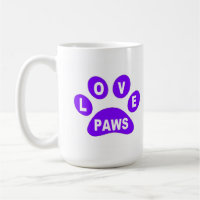 Poches d'amour de la Mug sur les pattes violet